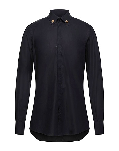 DOLCE&GABBANA Solid color shirt Black 100% Cotton
