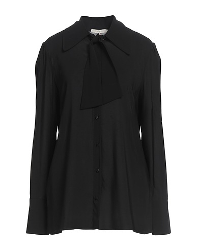L' AUTRE CHOSE Camicie e bluse tinta unita Nero 94% Viscosa, 6% Elastan