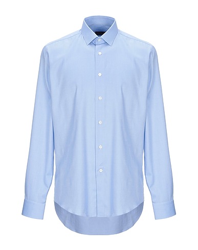 LANVIN Patterned shirt Azure 100% Cotton