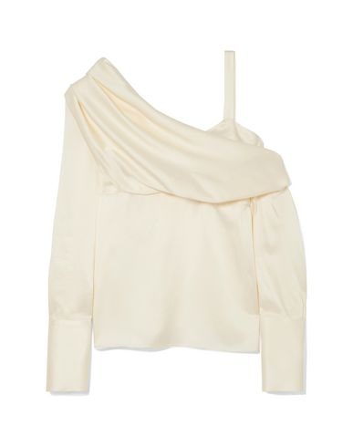 Shop Monse Woman Top Ivory Size 2 Acetate, Viloft In White