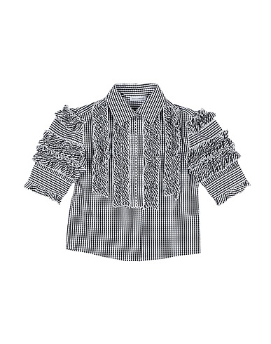 DOLCE&GABBANA Patterned shirts & blouses Black 75% Cotton, 21% Polyamide, 4% Elastane