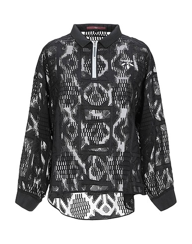 HIGH Solid colour shirts & blouses Black 100% Polyester