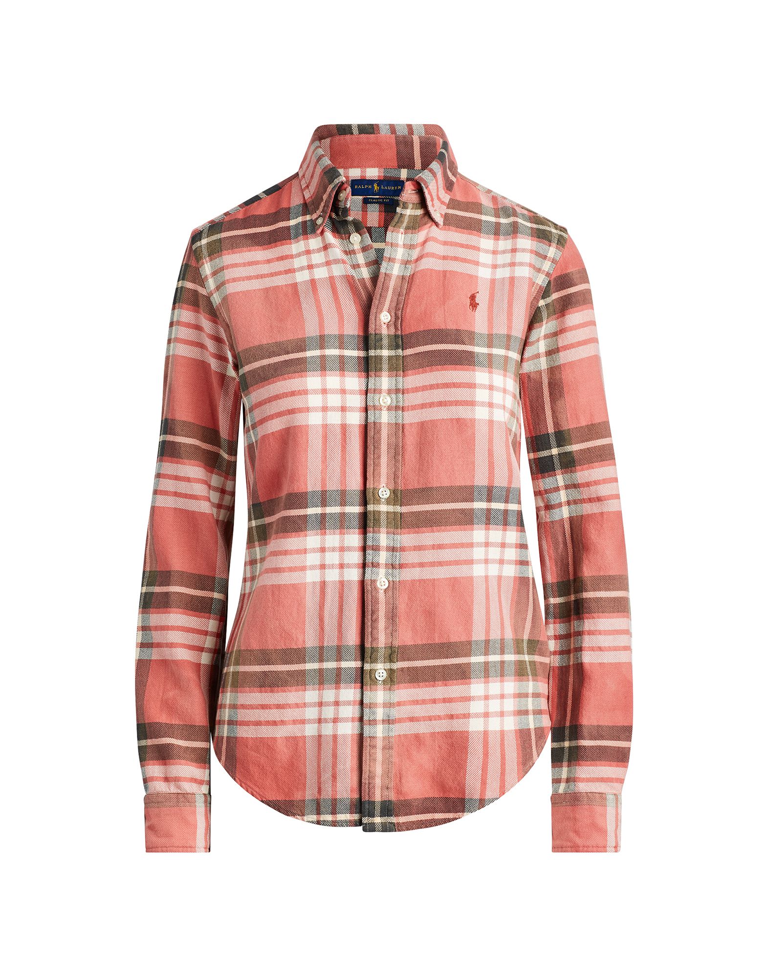 ralph lauren pink check shirt