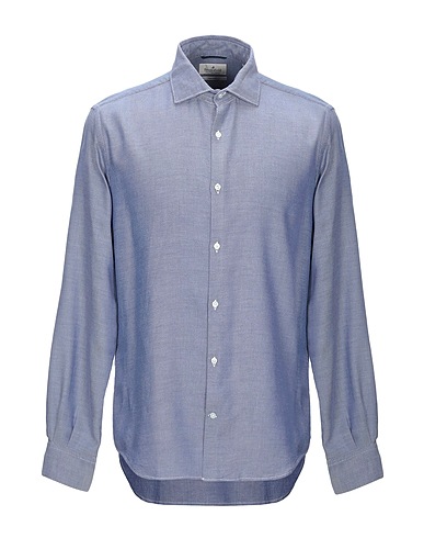 BROOKSFIELD Patterned shirt Blue 100% Cotton