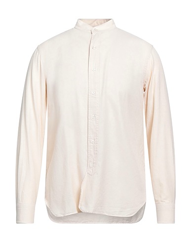 DOPPIAA Chemise de couleur unie Jaune pastel 100% Coton