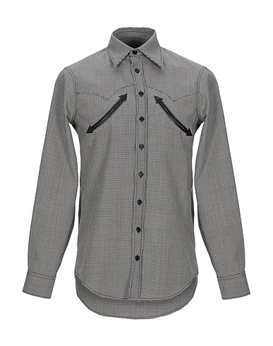 DSQUARED2 Patterned shirt Black 54% Mohair wool, 46% Virgin Wool