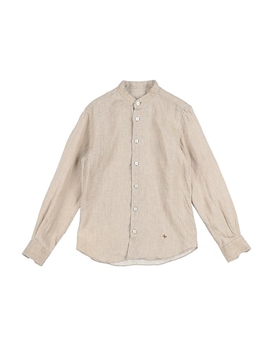 MANUEL RITZ Chemise de couleur unie Beige 100% Lin