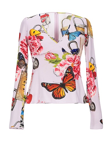 DOLCE&GABBANA Top Light pink 94% Silk, 6% Elastane