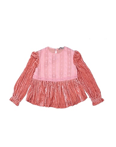 ERMANNO SCERVINO JUNIOR Top Pink 100% Polyester, Viscose, Silk