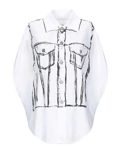 MM6 MAISON MARGIELA Camicie e bluse tinta unita Bianco 100% Cotone