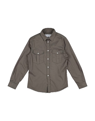 WHITE SAND Solid colour shirt Military green 100% Cotton