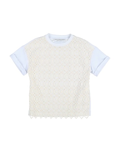PHILOSOPHY di LORENZO SERAFINI Top White 100% Cotton, PES - Polyethersulfone