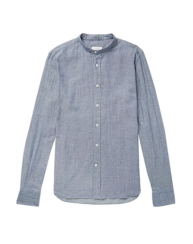 GLANSHIRT Solid colour shirt Midnight blue 100% Cotton
