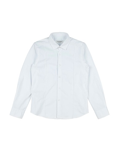 PAOLO PECORA Solid colour shirt White 96% Cotton, 4% Elastane