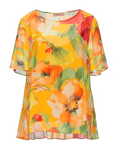 TWINSET Top Arancione 100% Viscosa, Poliestere