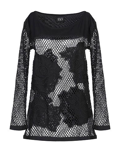 TWINSET Top Black 100% Cotton