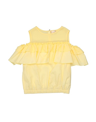 ELISABETTA FRANCHI Top Yellow 97% Cotton, 3% Elastane, Polyester