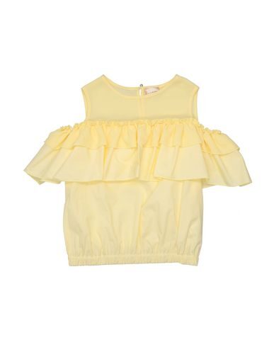 Shop Elisabetta Franchi Toddler Girl Top Yellow Size 6 Cotton, Elastane, Polyester