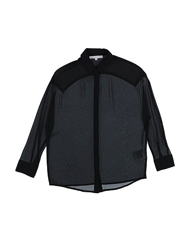 SILVIAN HEACH Solid color shirts & blouses Black 100% Polyester