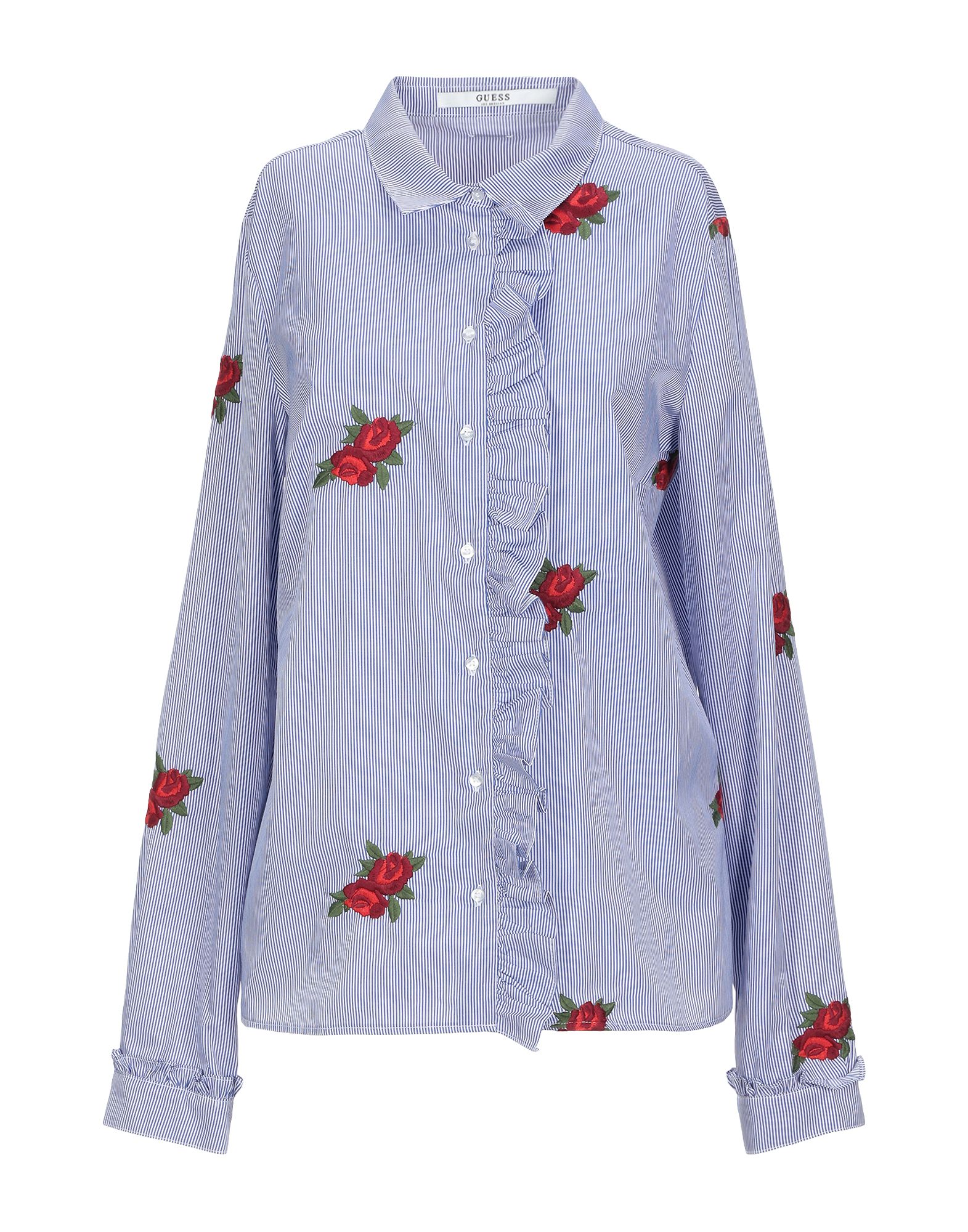 guess striped shirt blue