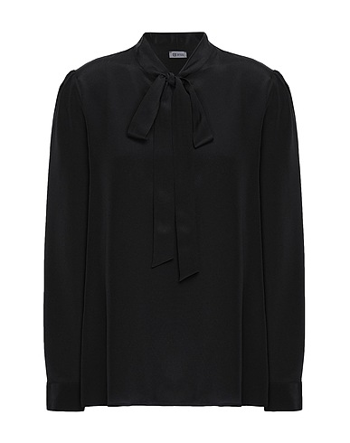 8 by YOOX Seidentop Schwarz 100% Seide