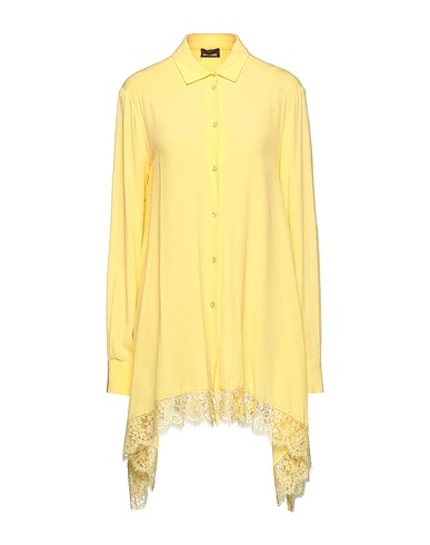 ERMANNO DI ERMANNO SCERVINO Camicie e bluse in pizzo Giallo 65% Acetato, 35% Seta, Cotone, Poliammide
