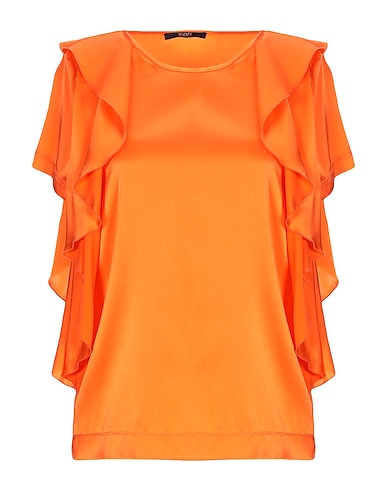 SEVENTY VENEZIA Top Orange 92% Silk, 8% Elastane