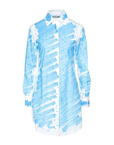 MOSCHINO Patterned shirts & blouses Azure 96% Cotton, 4% Other Fibres