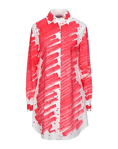 MOSCHINO Patterned shirts & blouses Red 96% Cotton, 4% Other Fibres