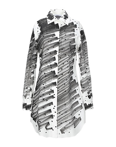MOSCHINO Patterned shirts & blouses White 96% Cotton, 4% Other Fibres