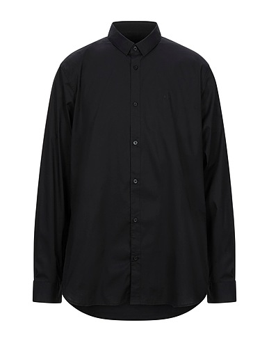 ARMANI EXCHANGE Einfarbiges Hemd Schwarz 98% Baumwolle, 2% Elastan