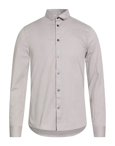 ARMANI EXCHANGE Solid colour shirt Grey 98% Cotton, 2% Elastane