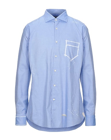 TINTORIA MATTEI 954 Solid colour shirt Sky blue 100% Cotton