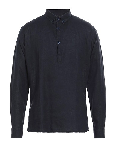 LABORATORI ITALIANI Linen shirt Midnight blue 100% Linen