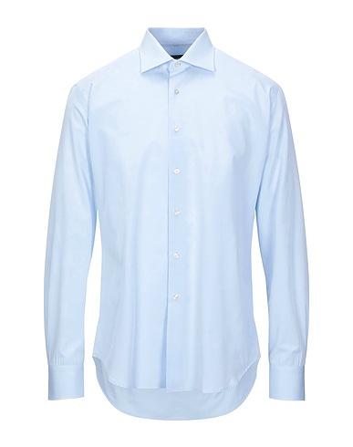 PAL ZILERI Solid colour shirt Sky blue 100% Cotton