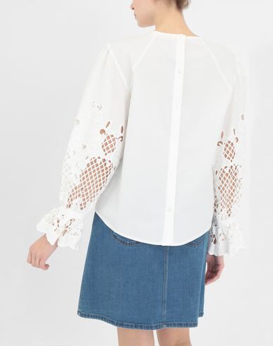 Shop See By Chloé Woman Blouse White Size 4 Cotton