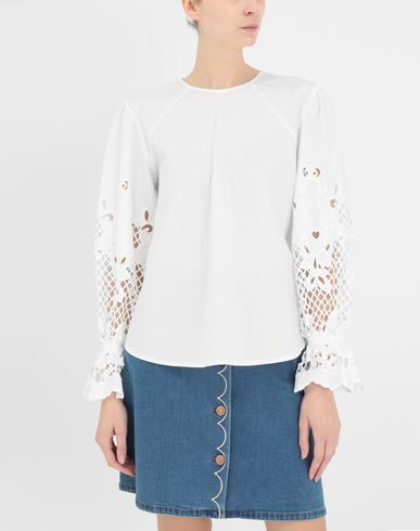 Shop See By Chloé Woman Blouse White Size 4 Cotton