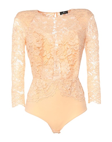ELISABETTA FRANCHI トップス ペールピンク ナイロン 60% / レーヨン 40%