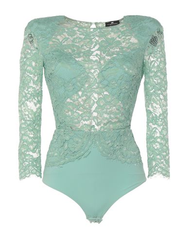 ELISABETTA FRANCHI ELISABETTA FRANCHI WOMAN BODYSUIT LIGHT GREEN SIZE 6 POLYAMIDE, VISCOSE 38894089FP 3