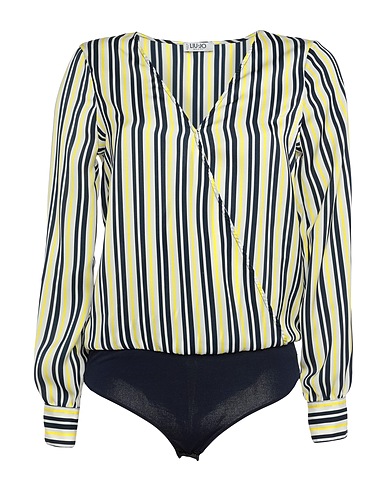 LIU •JO TOPWEAR Midnight blue 100% Polyester, Elastane