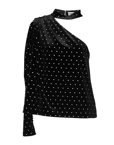 SELF-PORTRAIT One-Shoulder-Top Schwarz 93% Polyester, 7% Elastan