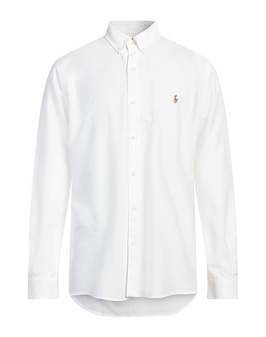 POLO RALPH LAUREN Camicia tinta unita Bianco 100% Cotone
