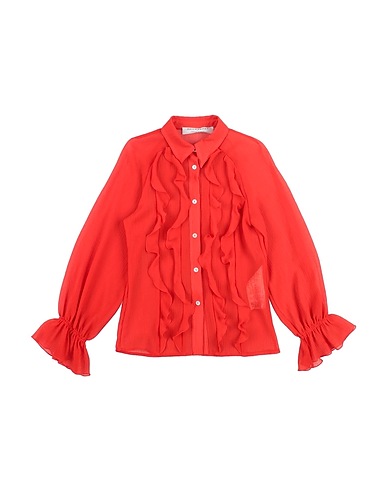 PHILOSOPHY di LORENZO SERAFINI Solid color shirts & blouses Red 100% Polyester