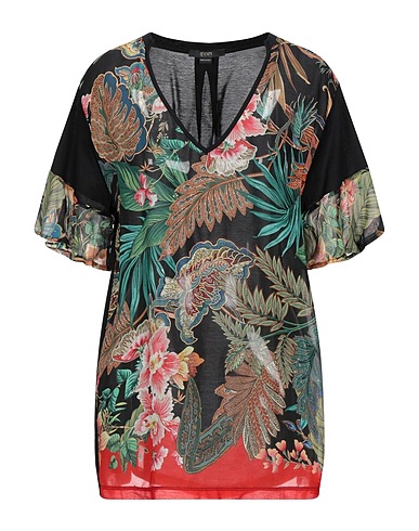 SEVENTY VENEZIA Top Black 100% Cotton, Viscose
