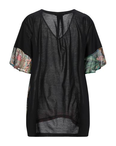SEVENTY SERGIO TEGON SEVENTY VENEZIA WOMAN TOP BLACK SIZE 6 COTTON, VISCOSE 38897382TT 4