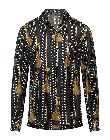 DOLCE&GABBANA Patterned shirt Black 100% Silk