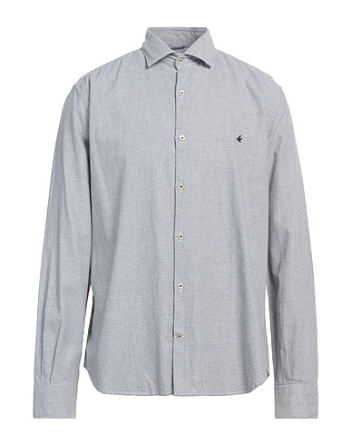 BROOKSFIELD Patterned shirt Grey 100% Cotton