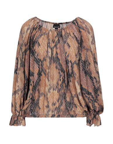 Shop Just Cavalli Woman Top Brown Size 4 Polyester