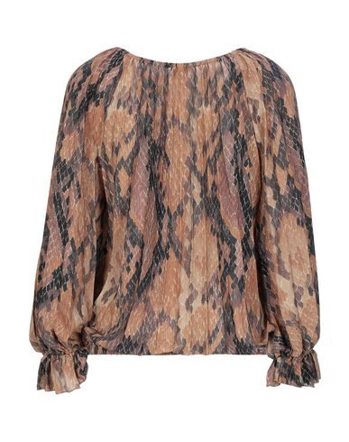 Shop Just Cavalli Woman Top Brown Size 4 Polyester