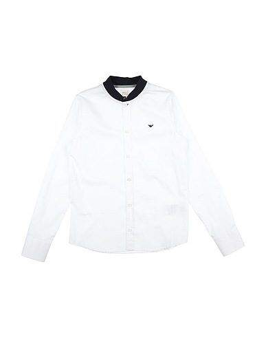 EMPORIO ARMANI Solid color shirt JUNIOR White 100% Cotton